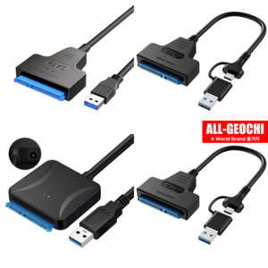 SATA TO USB 3.0 변환 컨버터 케이블 2.5/3.5인치 HDD SSD 외장하드, E60(2.5 to USB-C/USB3.0), 1개