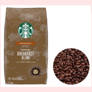 코스트코 스타벅스 커피 블랙퍼스트 모닝 원두 미디엄 로스팅 블렌드 커피콩 대용량 STARBUCKS COFFEE WHOLE BEAN, 홀빈(분쇄안함), 1.13kg, 1개