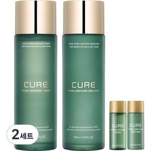 김정문알로에 큐어 하이드라 수딩 에멀젼 130ml +토너 130ml, 2세트