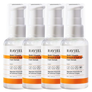 RAVIEL 멀티비타민 주름 미백 기능성 잡티 기미세럼, 50ml, 4개