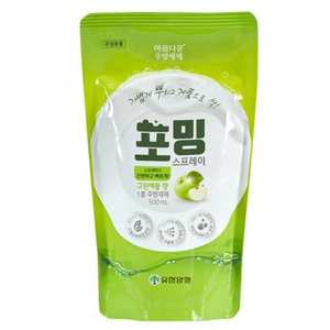 유한양행 포밍 스프레이 주방세제 리필, 500ml, 4개