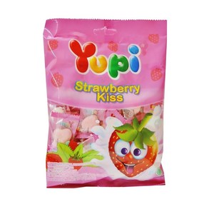 Yupi Gummy Candy 딸기 키스 110gr (2개), 110g, 2개