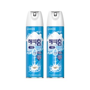 해피홈 유한양행 에어로솔 수성 살충제 무향, 350ml, 2개