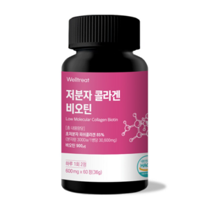 웰트릿 저분자 콜라겐 비오틴 36g, 1개, 60정