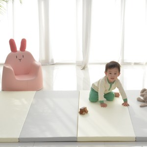 대형 늘봄플레이 4단 폴더매트 200x140 층간소음매트, 2장 x 퐁당퐁당크림그레이