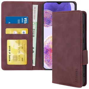 삼성 갤럭시 A23 4G 5G 지갑형 카드수납 다이어리 휴대폰리 케이스 Galaxy A23 Leathe wallet case 적용+지문인식 보호필름 풀세트