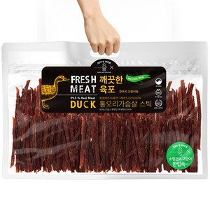 조이스픽 깨끗한 육포 통가슴살오리 스틱 400g, 1개, 통오리가슴살