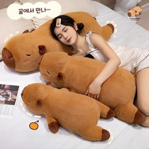 록신 카피바라 바디필로우 인형 긴 베개 HY008BZ020, 50cm, 카비 발라