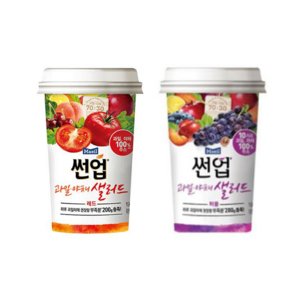 썬업 과일야채샐러드190ml 총20컵(퍼플10컵+레드10컵)/혼합무료배송, 190ml, 1세트