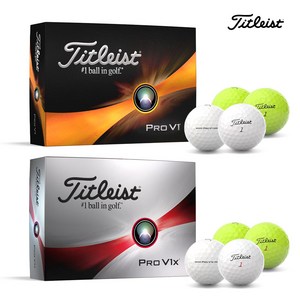 아쿠쉬네트코리아 2023 NEW 타이틀리스트 PRO V1 V1X 골프공 12알 1더즌, PRO V1 옐로우, 1개, 12개입