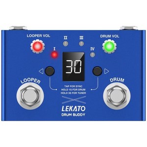 호환 LEKATO 드럼 루퍼 페달 튜너 30 4 총 11 분 녹음 시간 기계, [01] Dum Loope Pedal