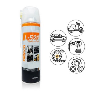 뿌리는 구리스 물구리스 그리스 스프레이 윤활제 액체 체인, 1캔+장갑, 550ml