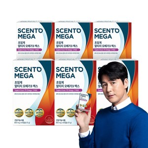 [본사출고] 뉴트리원 센토메가 초임계 알티지 오메가3 맥스 혈행 눈 건강 기억력 케어 1000mg 고함량 rTG형 오메가3 장용성캡슐 특허 탈취공법 포도향 코팅, 60정, 6박스