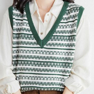 에리페 여성용 에틱 라인 니트 베스트