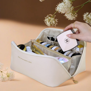 올더파인 가죽 화장품 파우치 메이크업 대용량 여행용 가방