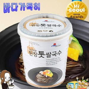 완도바다가득히 완도삼촌컵라면 [조선의맛완도된장톳쌀국수] 튀기지않은 깔끔한 건면, 36개, 82g