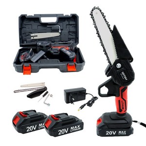 우스틴스 독일미니 과학기술 체인톱 6인치 충전톱 마끼다배터리호환-풀세트, 1세트(배터리 2개)