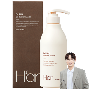 [정품] 하아르 닥터란 탈모증상완화도움 기능성블랙 계란 샴푸, 1개, 500ml