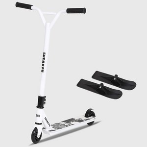 예니브 스턴트 스쿠터 360 성인 익스트림 킥보드 어른 묘기 두발 퀵보드 스키 장비 2in1, 흰색, 1개