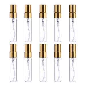 27리빙 간편한 충전 휴대용 향수 공병, 투명 골드 10ml, 10개