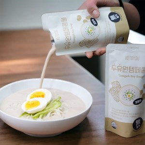 4팩박스 국산콩 두유원템페 무설탕 콩물 콩국수물, 180ml, 4개