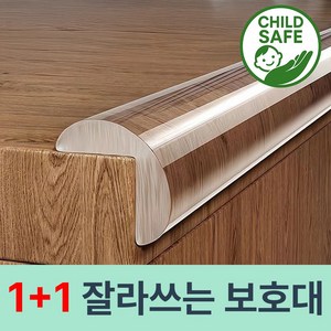 [1+1] 티타비 안전한 잘라쓰는 투명 모서리 보호대 대용량, 투명색상, 2개
