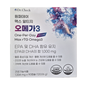 DR CHECK 원퍼데이 맥스 알티지 오메가3 1334mg x 90캡슐, 90정, 1개