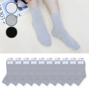 케이삭스 여성용 베이직 무지중목 양말
