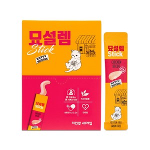 페슬러 고양이 묘설렘 스틱 간식 40p, 치킨, 400g, 1개