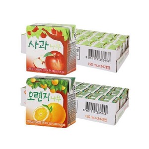서울우유 사과나무+오렌지나무, 24개, 120ml