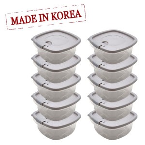버킷리빙 냉동밥보관용기 전자레인지겸용 국내생산 햇밥용기 350ml x 10개