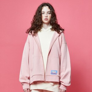 팬콧 오버핏 뉴로고 기모 후드 짚업(DARK PINK)_PPTZIHZ01UP3
