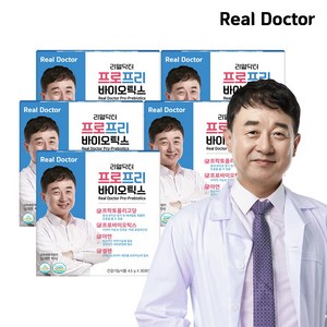 리얼닥터 프로프리 바이오틱스 유산균 4 500mg* 30포 신바이오틱스 포스트바이오틱스 국제특허 다니스코유산균 다이어트균주 갱년기균주 람노서스GG균 모유유래유산균, 135g, 5개