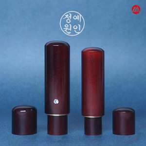 대추 카슈 민자 뚜껑 큐빅 옻칠 - 개인 인감도장 5푼 6푼, 전서체, 6푼(18mm)-큐빅, 3번 가로배열