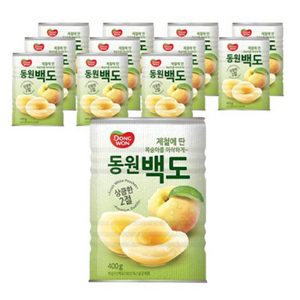 동원 백도 복숭아 통조림, 400g, 12개