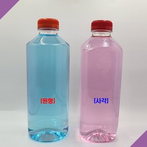 [보틀스] 1리터 1L 1000ml 1000cc 원형/사각 우유 페트병 플라스틱병 공병 PET병 빈페트병 페트공병국산 공장직영, 1000ml 사각, 웜레드(38파이), 1개