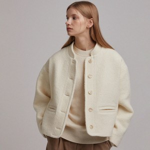 라르고 Rough half coat (cream)