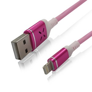 FAST USB 라이트닝 8pin LED 데이터 케이블 핑크 고속충전