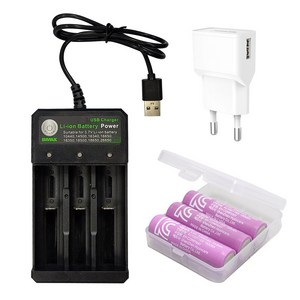 라이트형제 18650 3000mAh 배터리 3개+3구충전기+ USB 충전기 풀세트, 1개