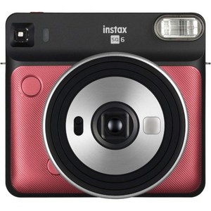 Fujifilm 후지필름 인스탁스 스퀘어 SQ6 인스턴트 필름 카메라 블러쉬 골드, Base_Ruby Red, 1개