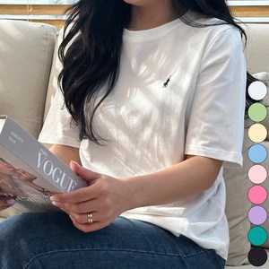 NK아울렛 엔케이아울렛 B-여성무지라운드반팔티 여자 여름 기본핏 베이직 쫀쫀 스판 티셔츠