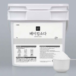 가성비가브랜드다 100% 베이킹소다 버킷+계량스푼 청소 과일 야채 세척, 1개, 5kg