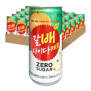 해태 갈배사이다제로 210ml x 30캔, 30개