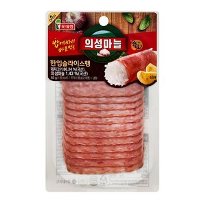 롯데푸드 의성마늘 한입 슬라이스햄 60g, 1개