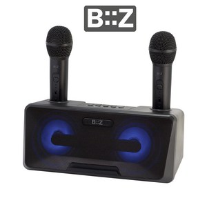 비즈 블루투스 스피커 듀엣 노래방 마이크 블랙, BZ-K1010C