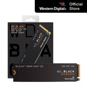 WD BLACK SN850X M.2 NVMe SSD 고성능 PCIe Gen4 PS5호환, 1TB