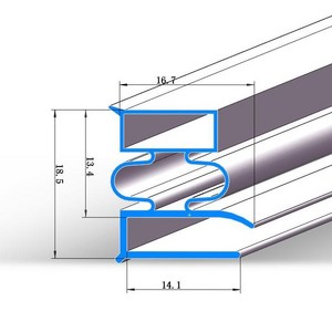 상업용 냉장고 업소용 냉동고 씰링 스트립 도어 고무패킹, R. GA058/2.5 m 1개