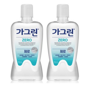 가그린 제로 구강청결제, 750ml, 2개