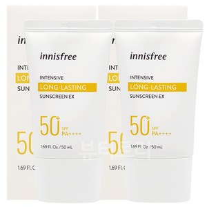 1+1/ 이니스프리 인텐시브 롱래스팅 선스크린 SPF50+PA++++ 선크림, 선택완료, 2개