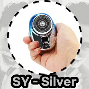 SY 미니 전기 면도기 USB-C 충전 휴대용 방수 여행용 전동 가성비 포켓 차량용 소형 안전 선물용, Silver-03